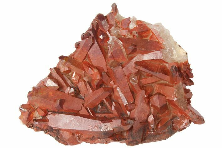 Natural, Red Quartz Crystal Cluster - Morocco #134076